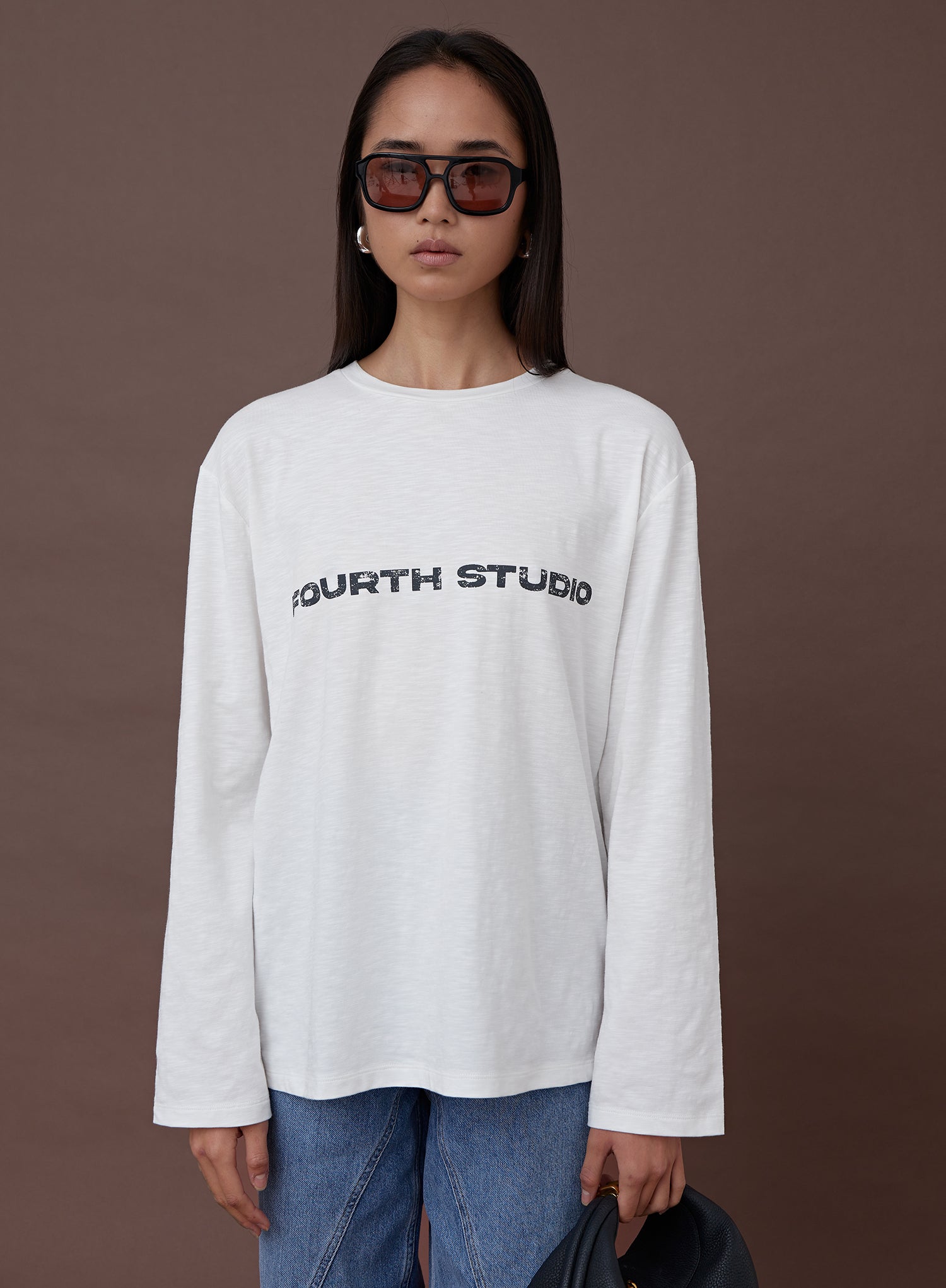 Image of White Fourth Studio Long Sleeve Top – Tanna