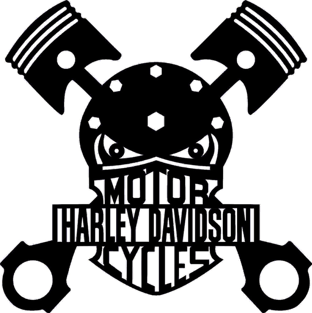 Download SKULL HARLEY DXF of PLASMA ROUTER LASER Cut -CNC Vector ...