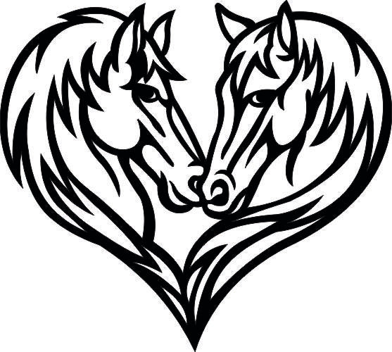 Download HEART HORSES SVG-DXF-CDR-AI-JPEG of PLASMA ROUTER LASER ...
