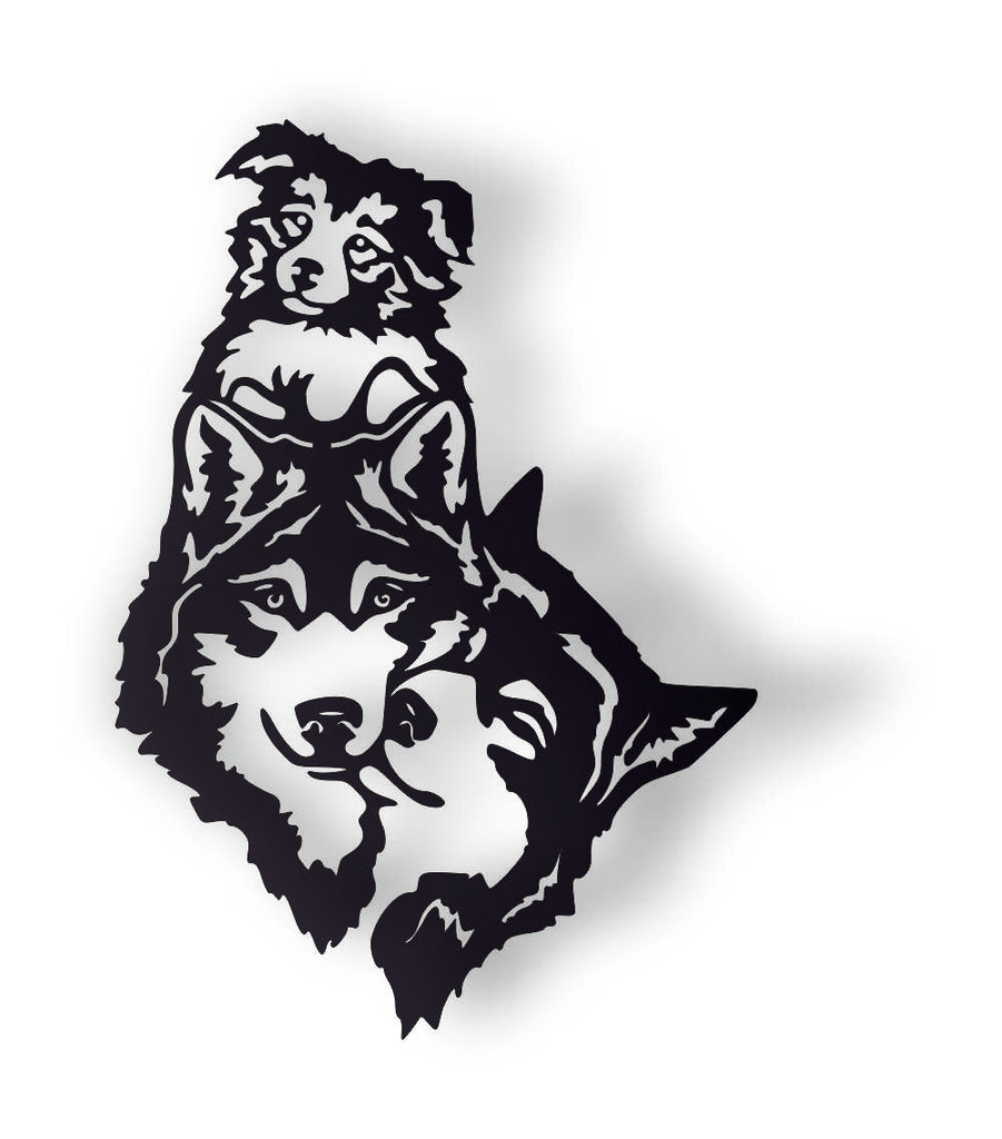 Download WOLVES FAMILY DXF of PLASMA ROUTER LASER Cut -CNC Vector ...