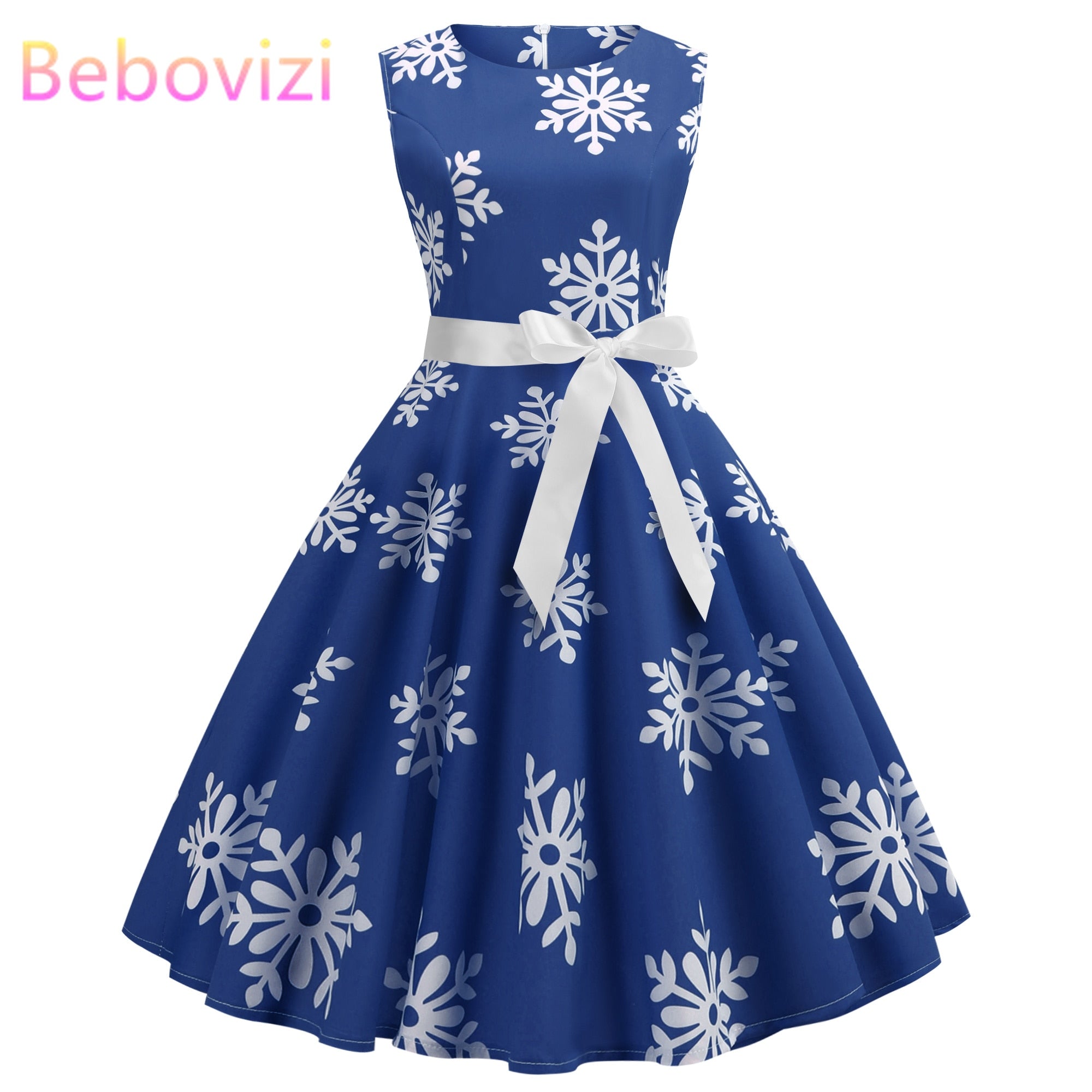 christmas blue dress