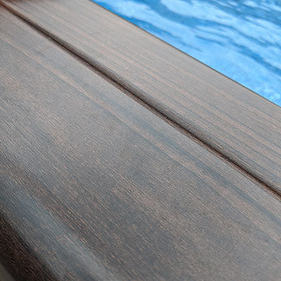 Above Ground Top Rail with Luxurious Wood Grain Finish