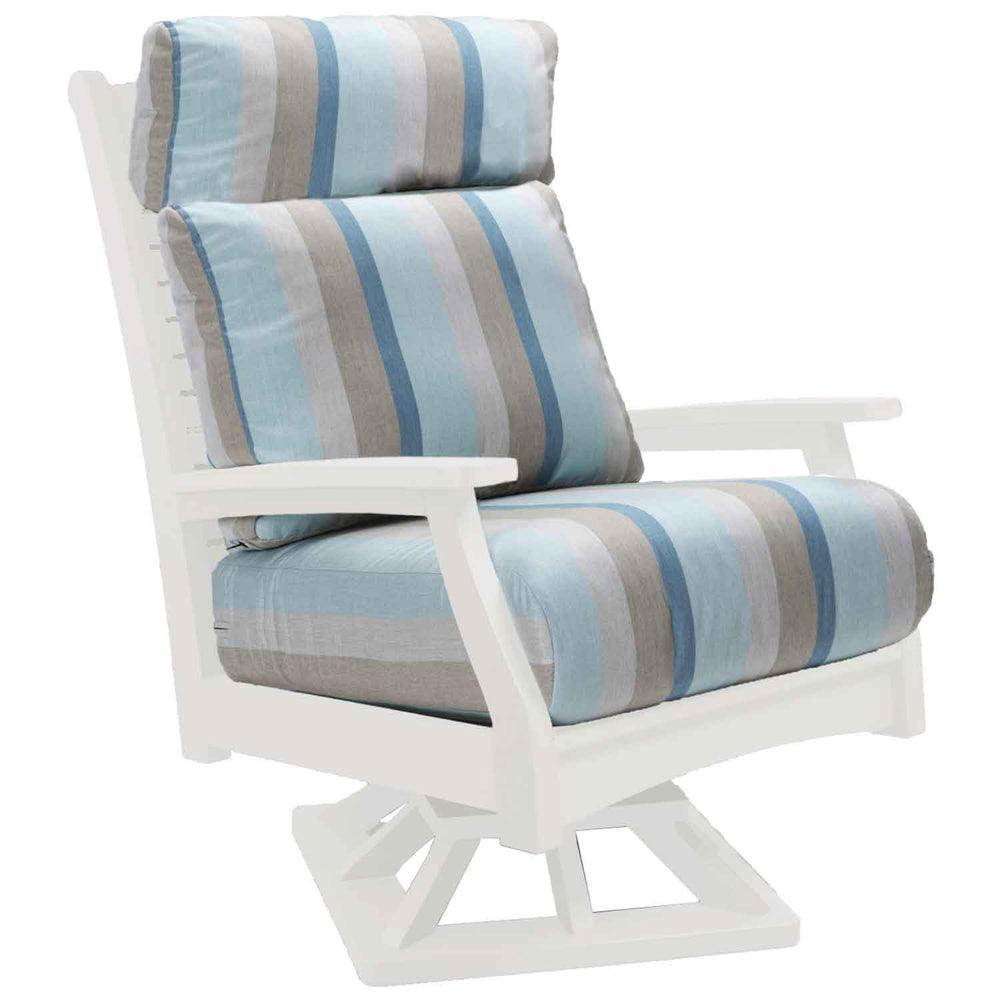 outdoor high back swivel rocker