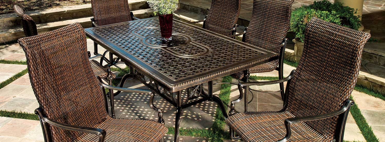 Bel Air 48 inch Woven Patio Dining Set banner