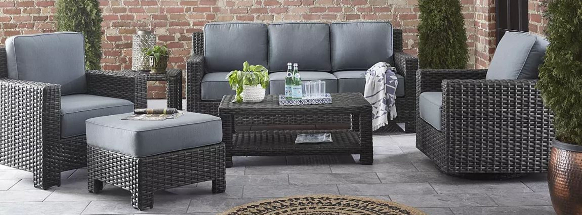 Catalina 6 Piece Wicker Sofa Set