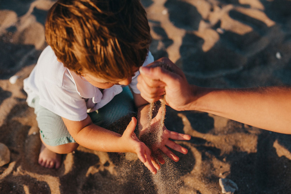 Beach Schools - Child with sand