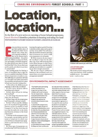 Forest School Article