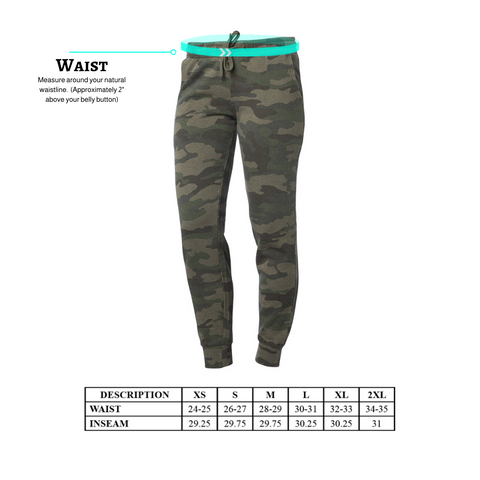 Women's Jogger Size Chart – Peak Athleisure