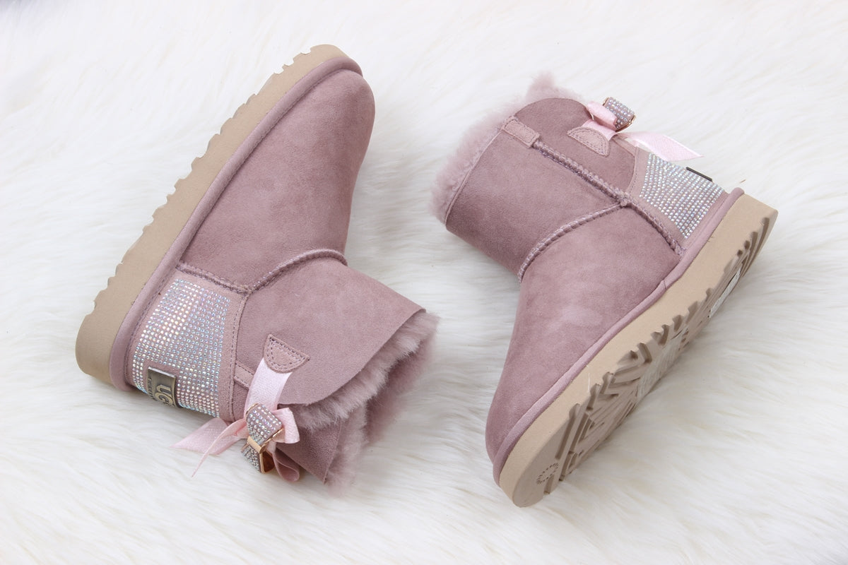 UGG Ankle Boots "Baby Pink W/Rhinestones" (Women)