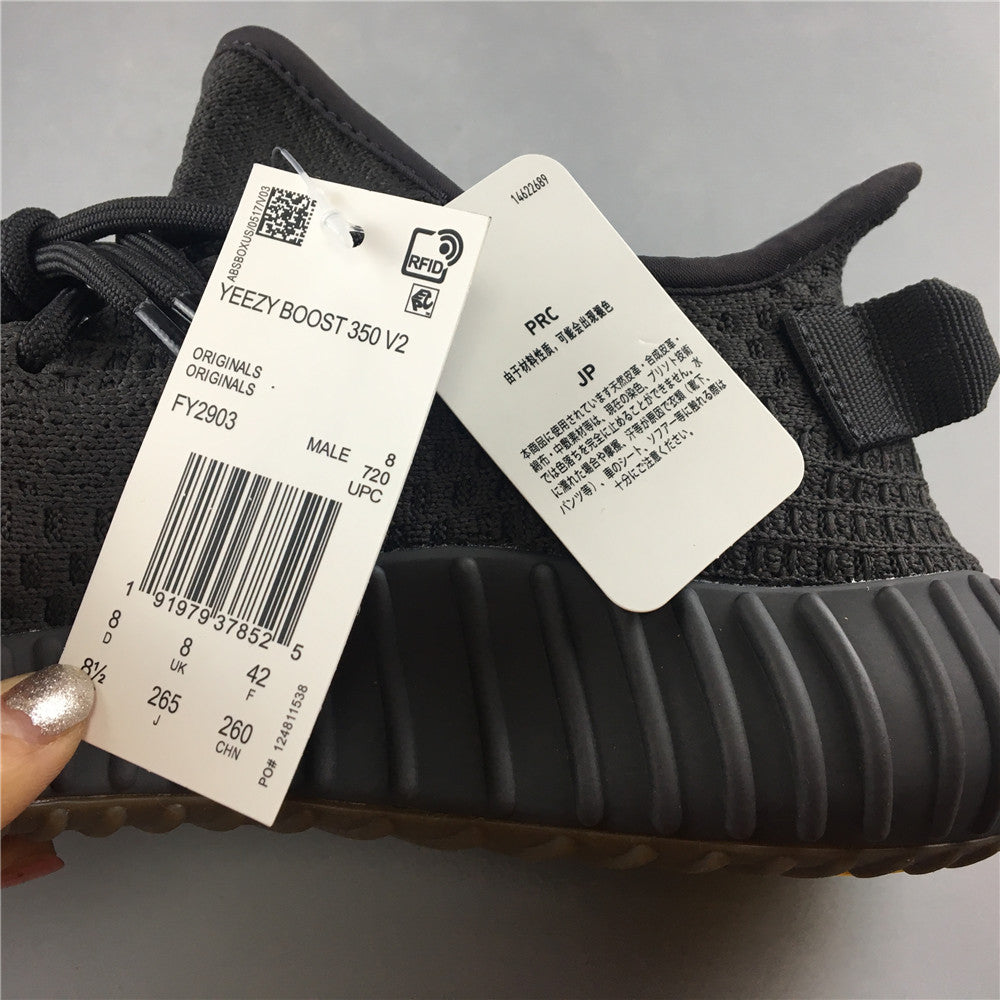 yeezy cinder size tag