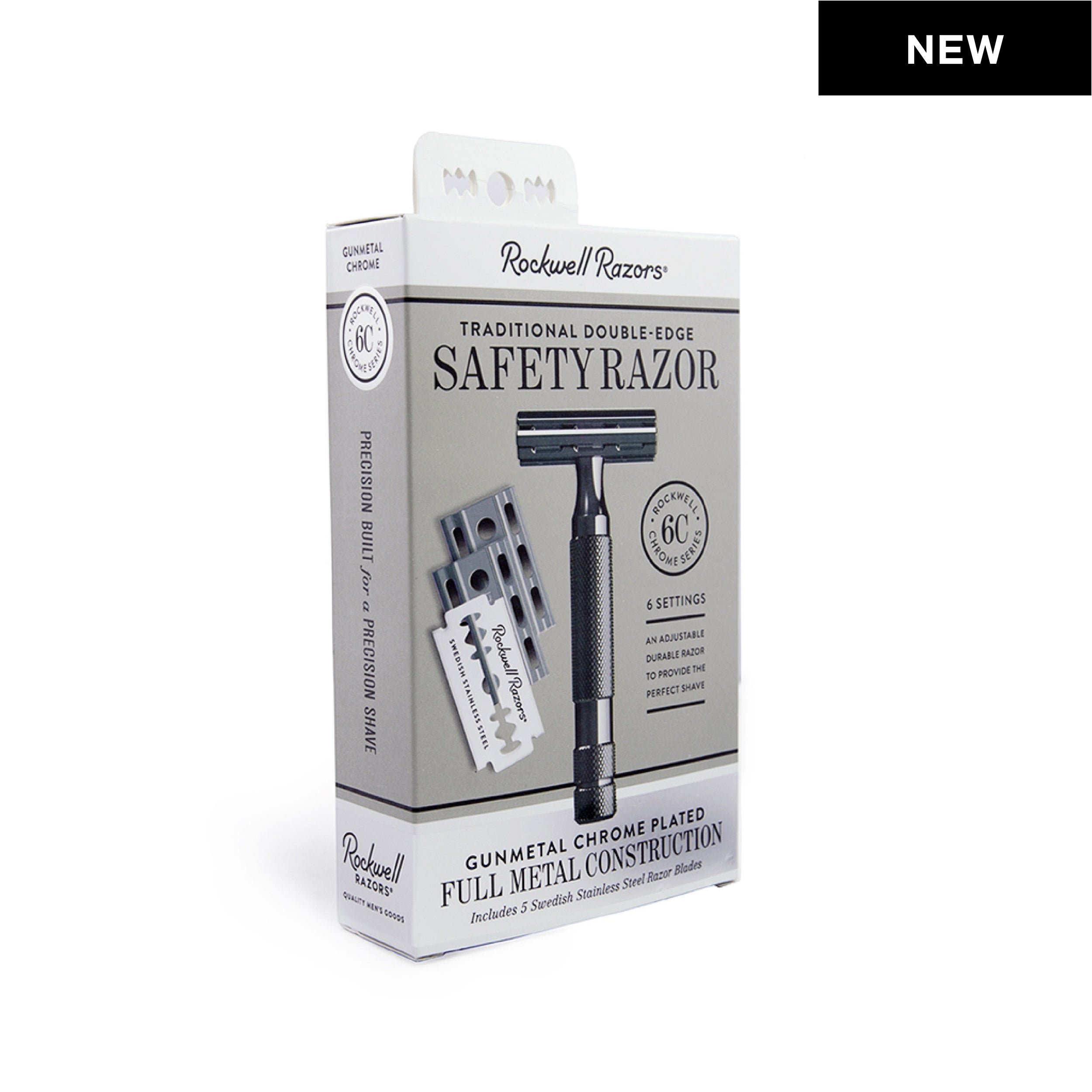 Rockwell Razor 6C Double Edge Safety Razor with 5 Free Blades – Distinct  Bath & Body