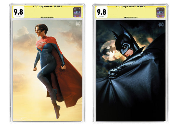 Supergirl and Batman Forever CGC Graded Exclusive CA Photo Comic Covers