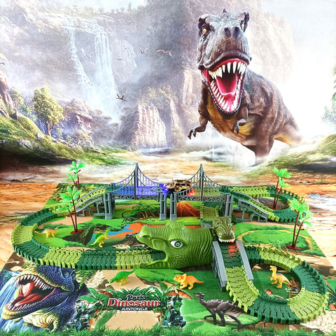 Dino Land Railway track set with playmat