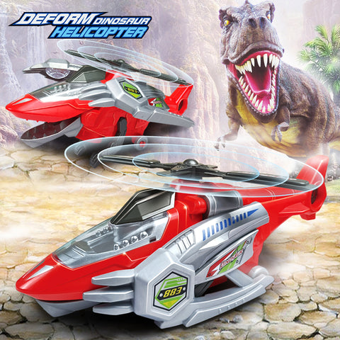 Transforming Dinosaur Led Helicopter