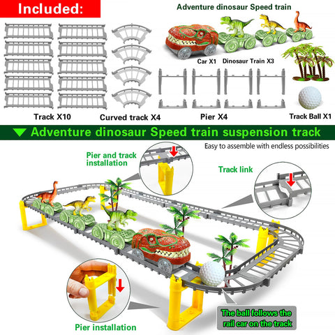 Dinosaur Speed Train Track