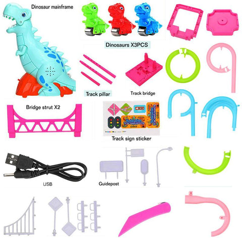 Musical Dinosaur Climbing Stairs Racing toy