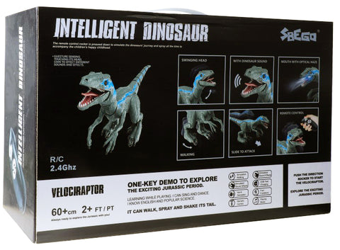 RC Intelligent Walking Dinosaur Raptor Toy