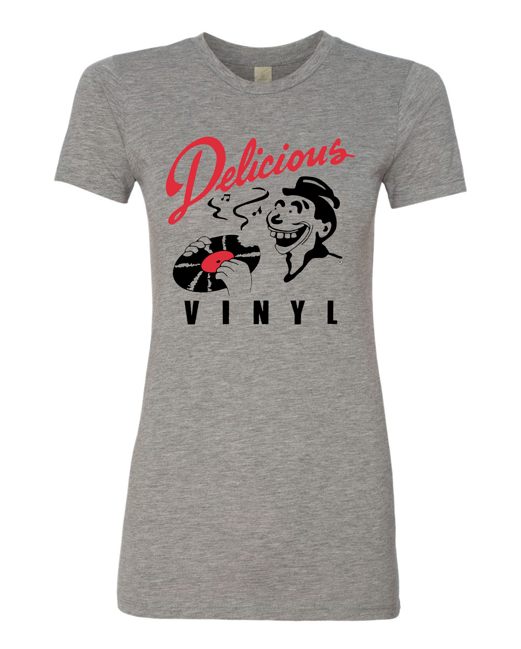 Delicious Vinyl - Delicious Vinyl womens Classic Logo tee - grey