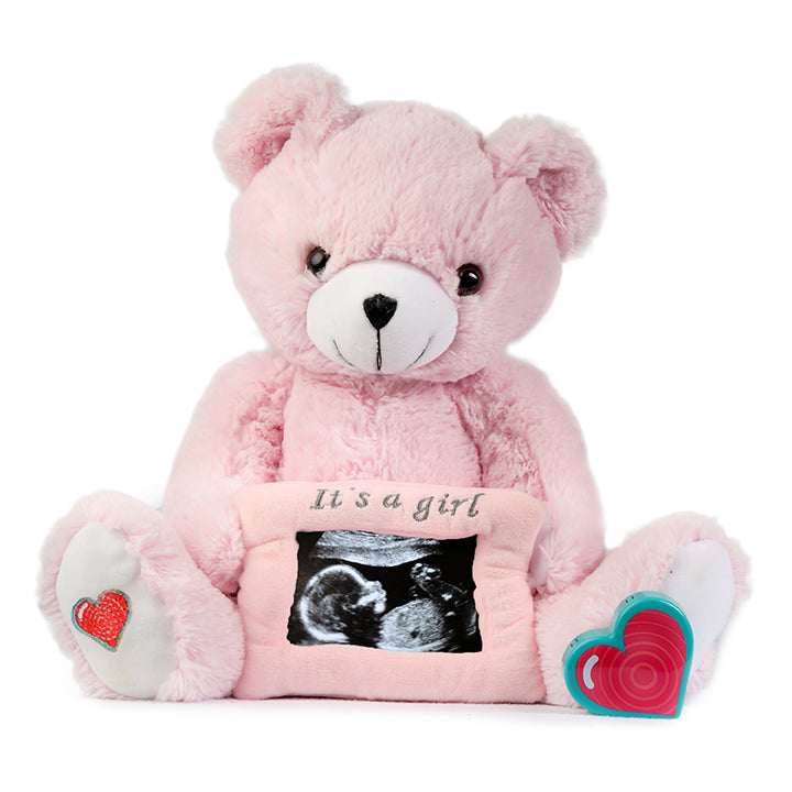 Pink Gender Reveal Bear - My Babys Heartbeat Bear product image