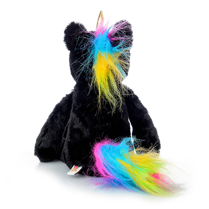 black unicorn plush