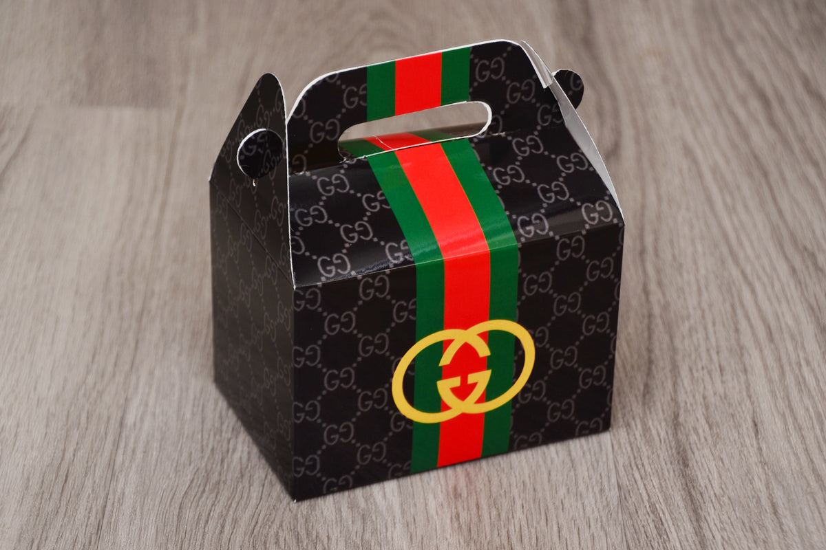 Black Gucci Fashion Favor Boxes / Treat Boxes / Gift Boxes
