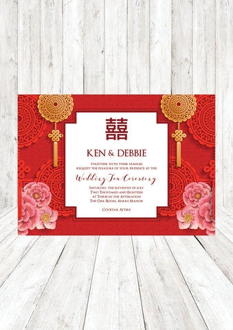 chinese wedding tea ceremony invitation