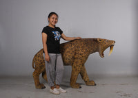 Smilodon Saber Tooth Life Size Statue - LM Treasures 
