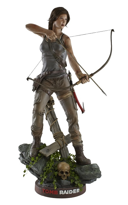 lara croft statue