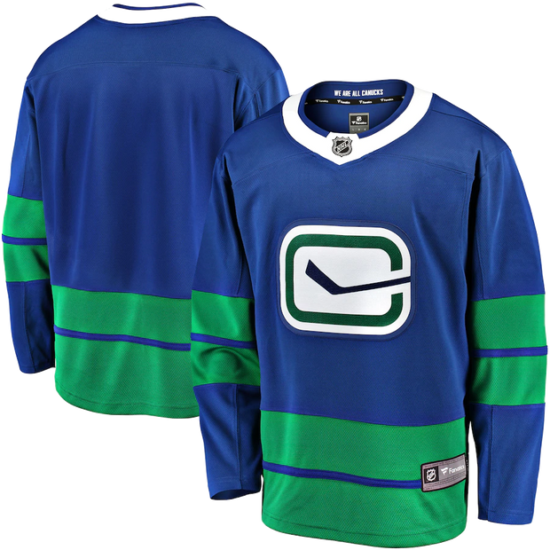 NHL Vancouver Canucks Custom Name Number Vintage Away Jerser Pullover Hoodie