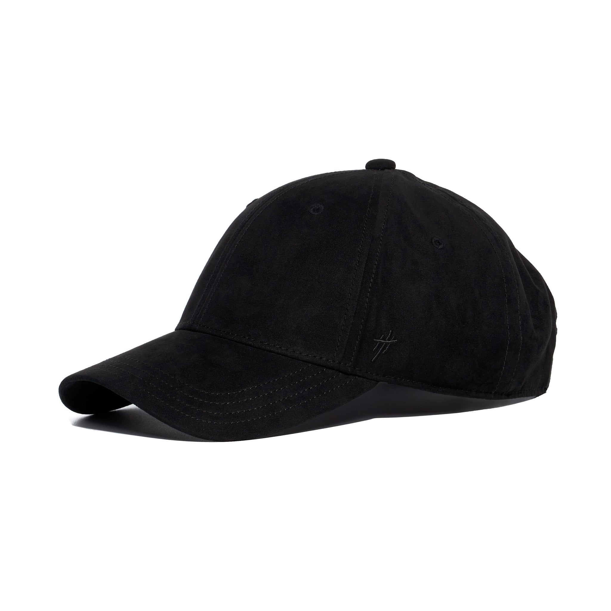 black suede cap