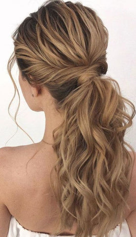 17 Voguish Ponytail Hairstyles For Brides To Try This Wedding Season! |  Stylish ponytail, Long hair wedding styles, Engagement hairstyles