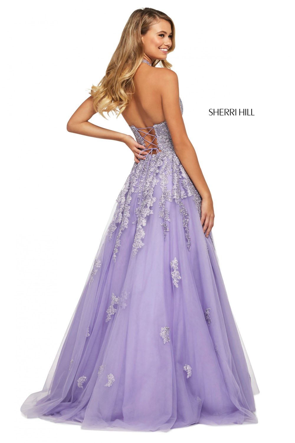 purple sherri hill prom dress