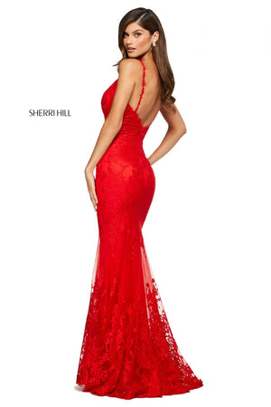 Sherri Hill 53530 prom dress images.  Sherri Hill 53530 is available in these colors: Black, Red.
