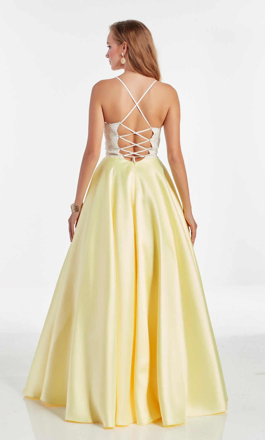 light yellow prom dresses