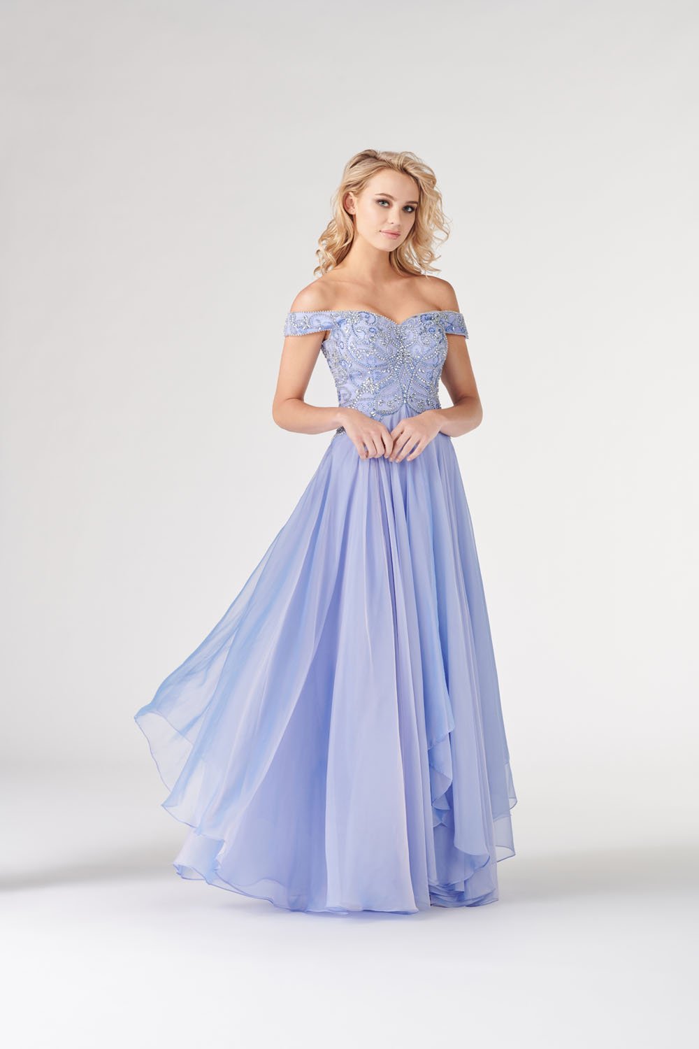 periwinkle ball gown