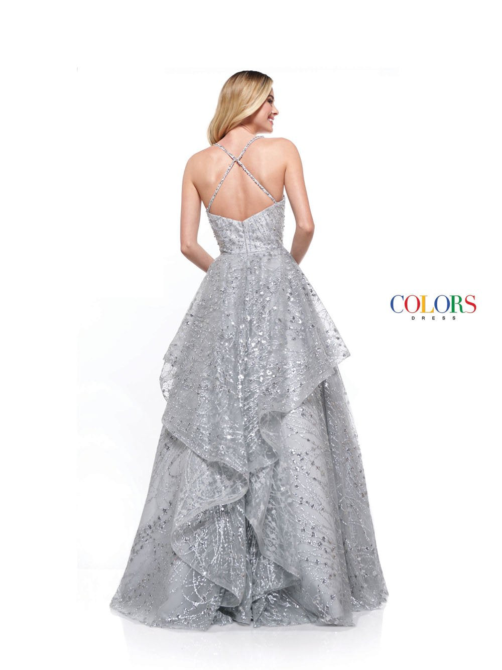 silver color dress
