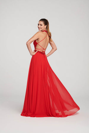 Ellie Wilde EW119174 prom dress images.  Ellie Wilde EW119174 is available in these colors: Red, Black, Light Blue.