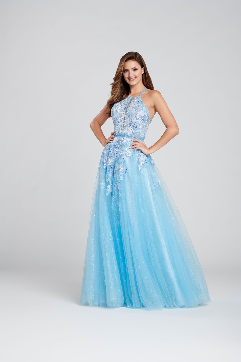 ellie wilde light blue prom dress