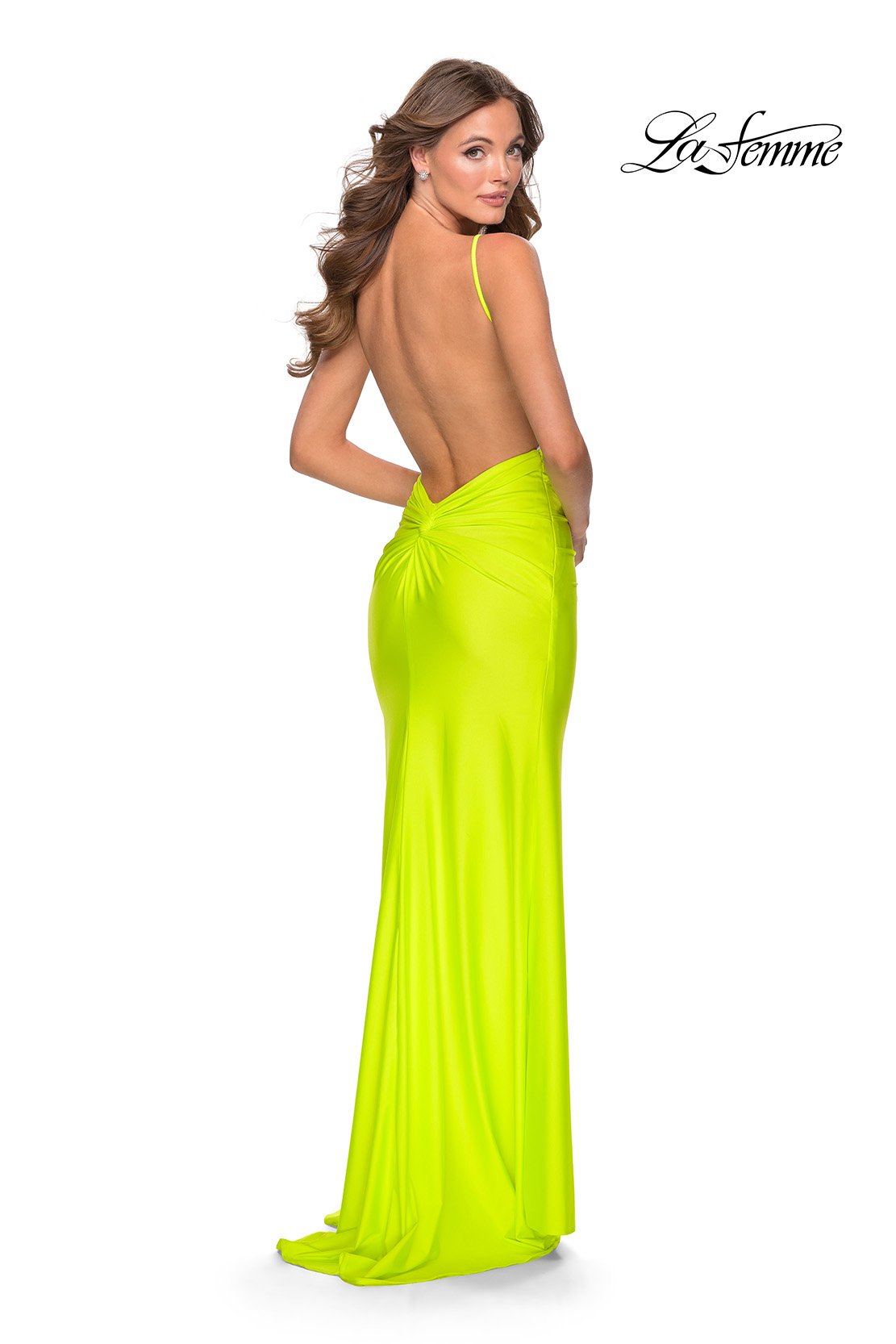 neon yellow gown