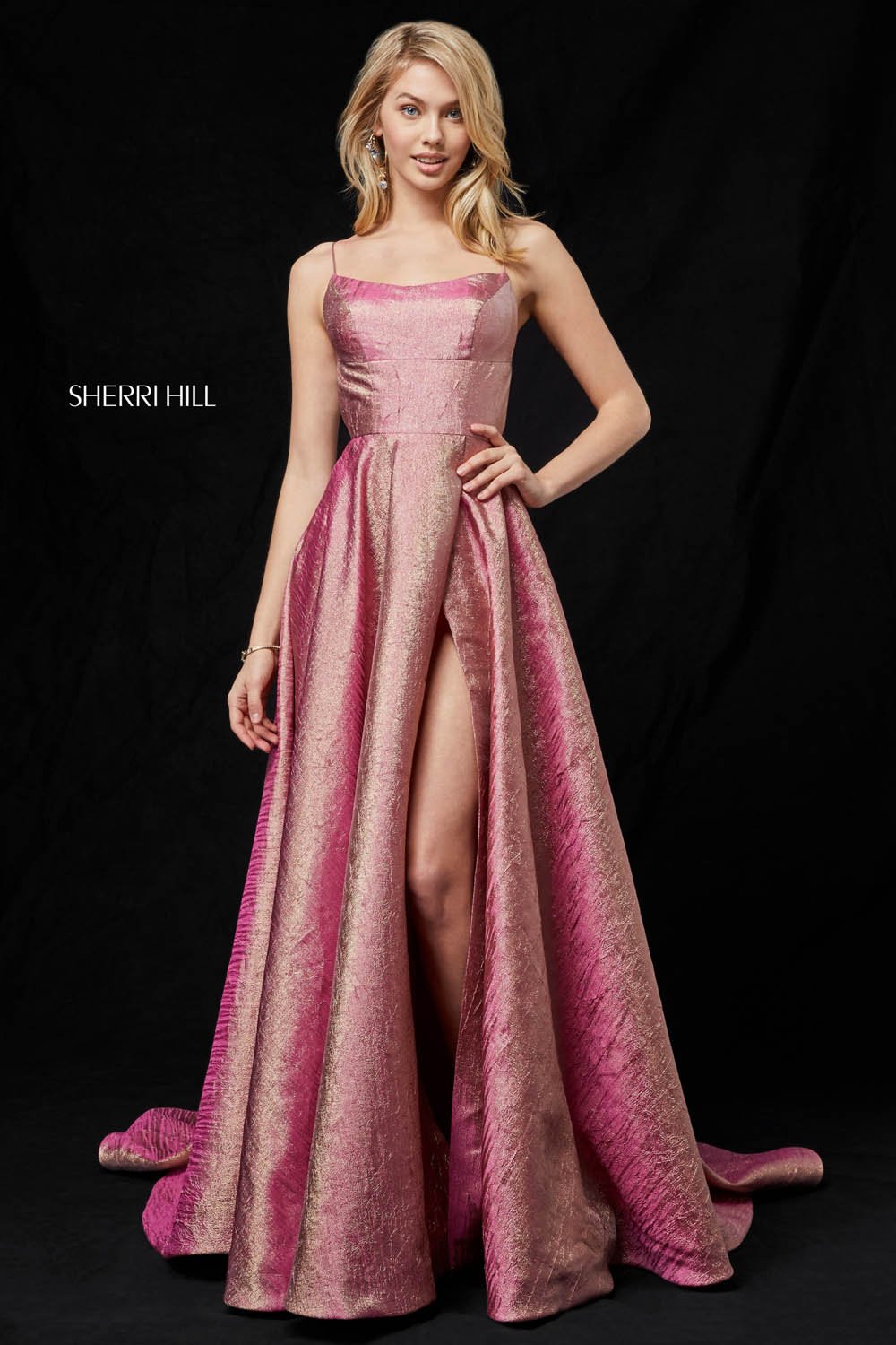 rose gold sherri hill dress