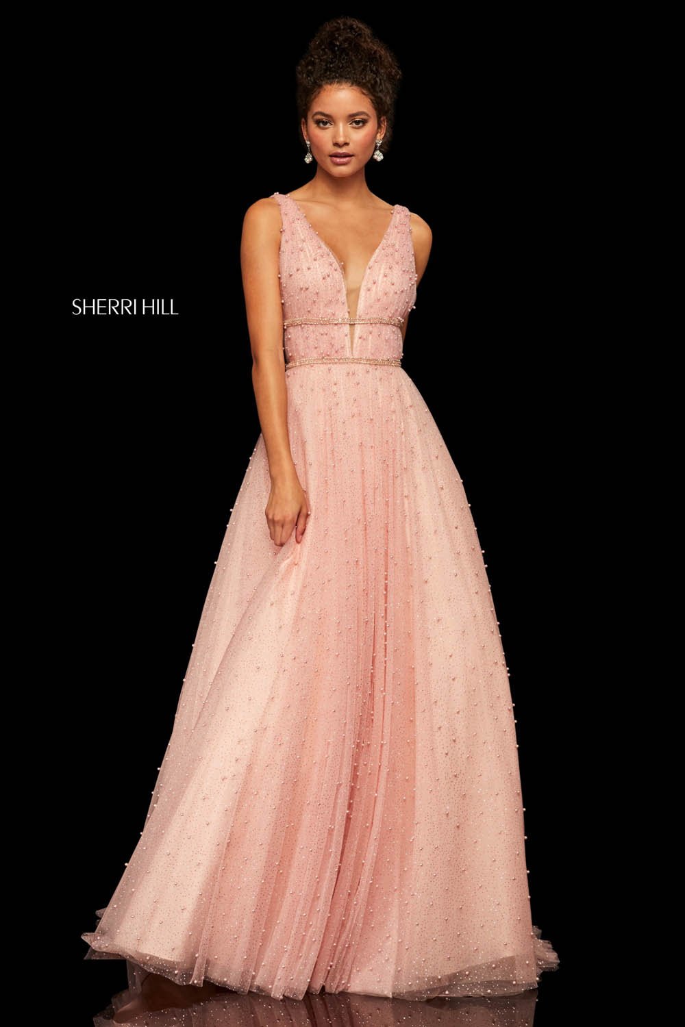 sherri hill champagne dress