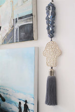 Load image into Gallery viewer, Hamsa hand silver plated with quartz stones - stylish-luck-home-decore