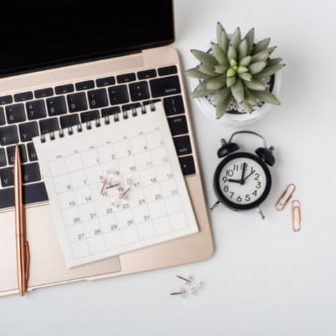 A laptop with a timer set for the workshops