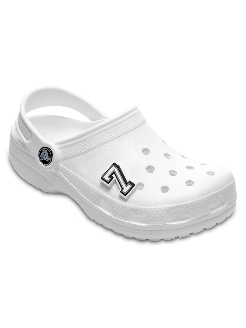 CROCS JIBBITZ BLACK & WHITE NUMBER 7