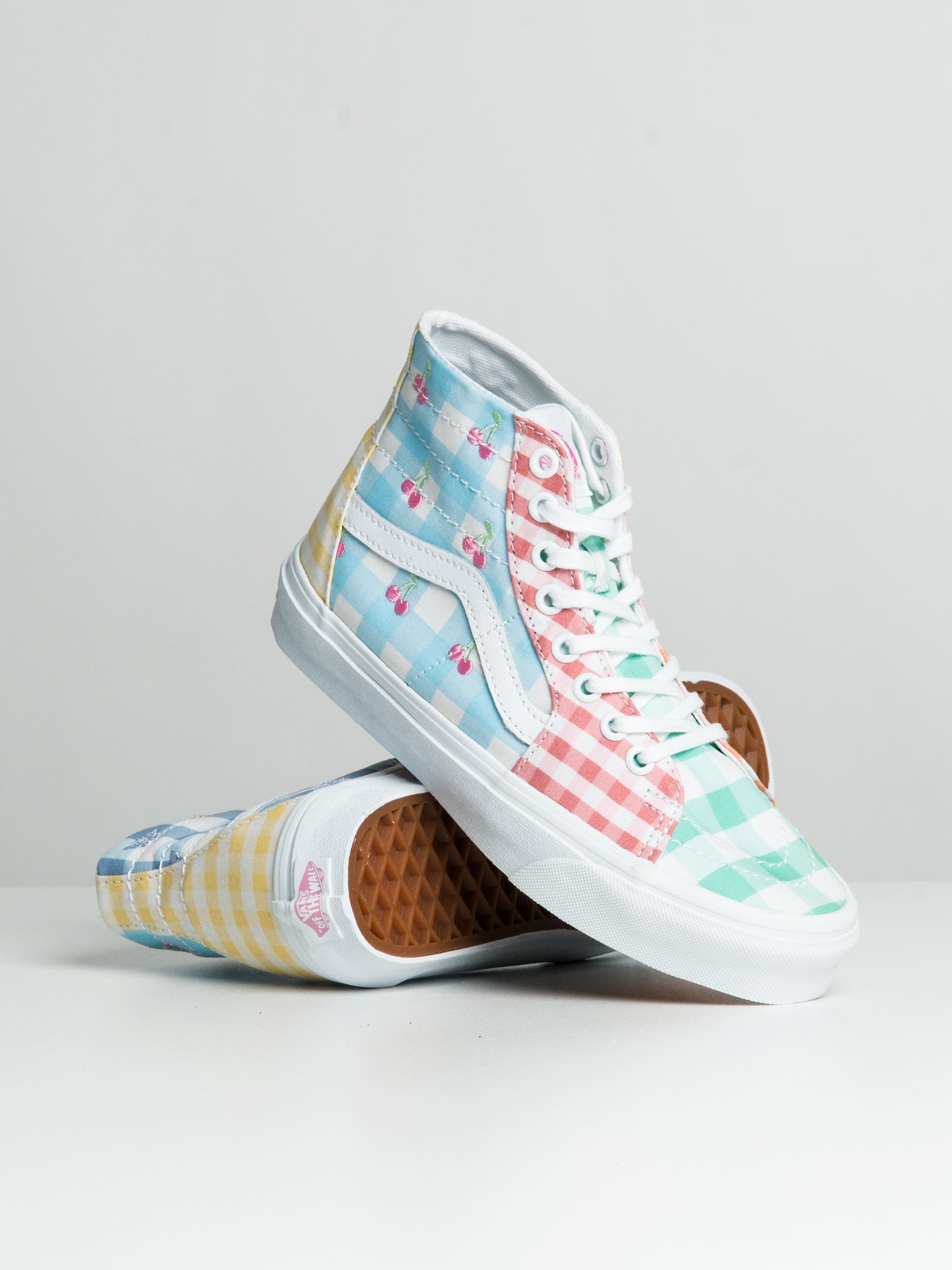 WOMENS VANS SK8 HI TAPERED GINGHAM BLOCK SNEAKER