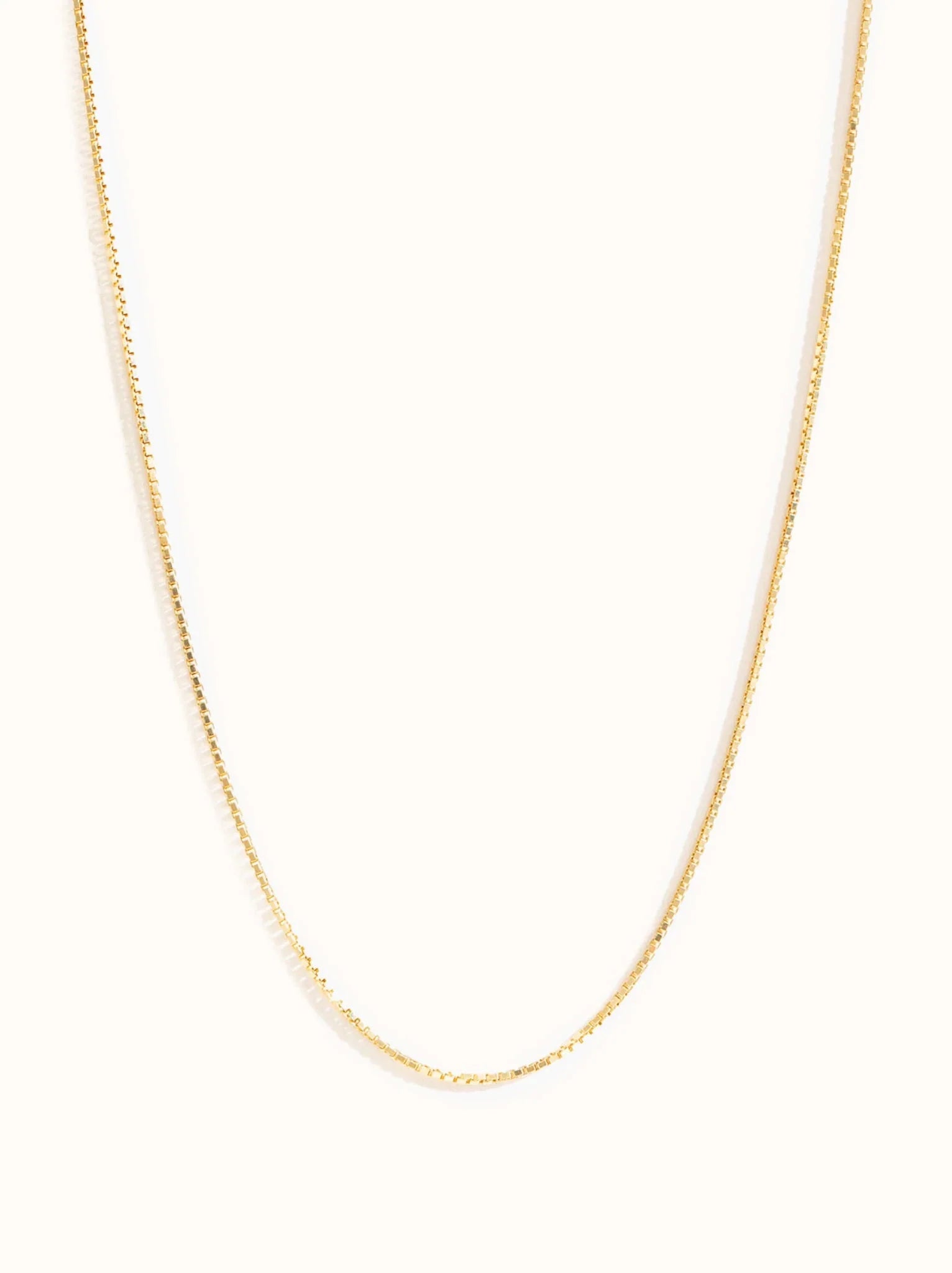 Box Chain Necklace Vermeil