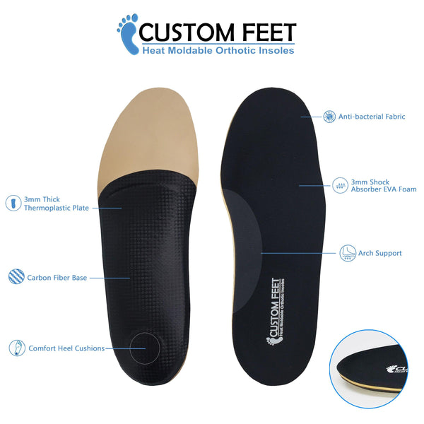 moldable foot insoles