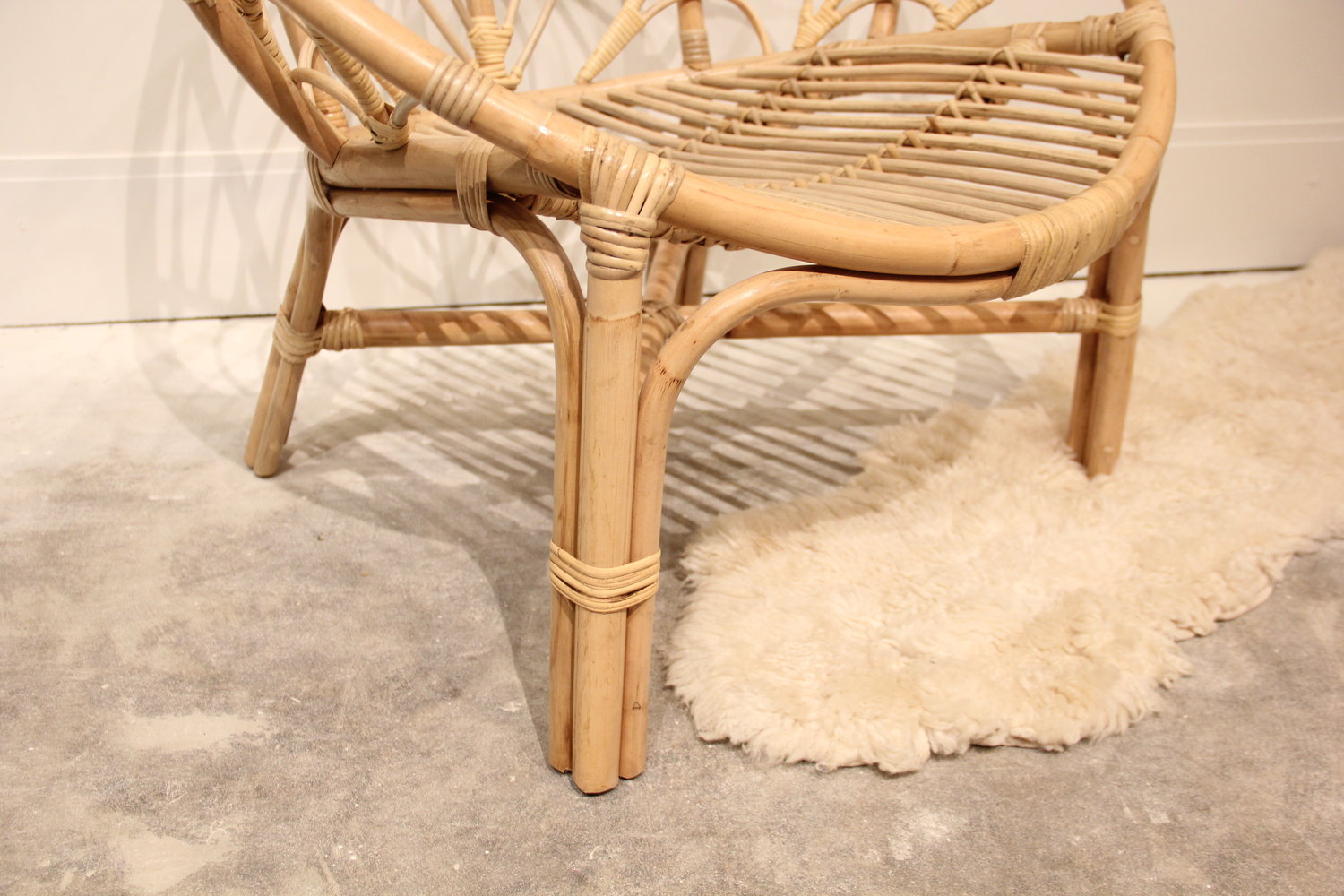 Bali Rattan Peacock Chair Natural Sample Sale Last One The