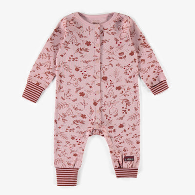 Pyjama évolutif une-pièce rose à motifs, bébé 