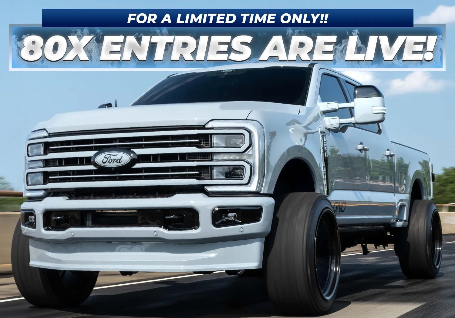 WIN THIS 2025 GLACIER GREY F-250 PLATINUM POWERSTROKE + $50,000!!